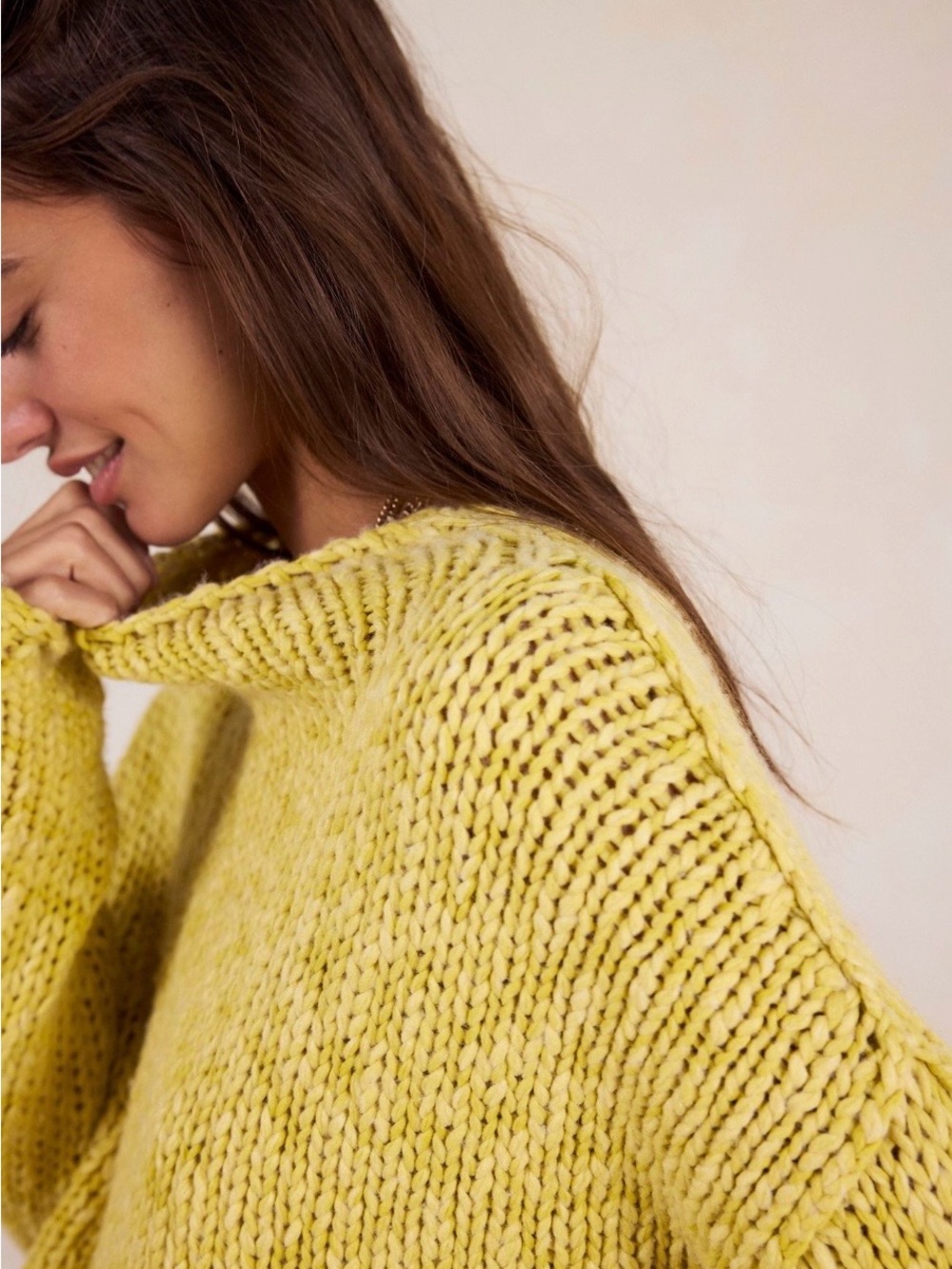Free People Opal Rollneck Knit Sweater in Mango Mint - Picture 4 of 9